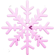 Pink snowflake sticker