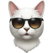 Cat with sunglasses sticker