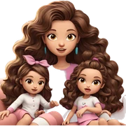 girl with brown hair indoors sticker
