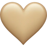 Beige heart sticker