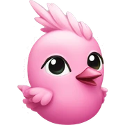 Cute pink peck sticker