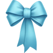 light blue bow sticker