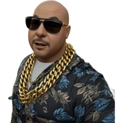 bald man with gold chain sticker