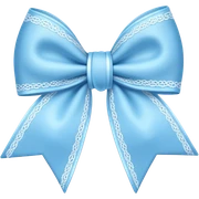 Lacey baby blue bow  sticker