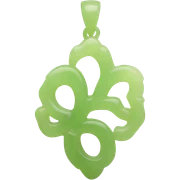 light yellow-green bamboo-shaped jade pendant  sticker