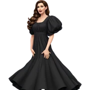 brown haired girl in dress sticker