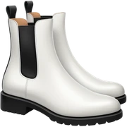 White and black Chelsea boots  sticker