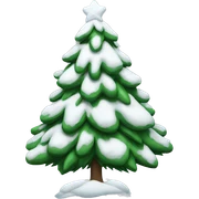 snow christmas tree sticker