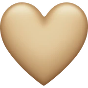 Beige heart sticker