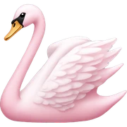 pastel pink swan sticker
