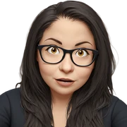 girl with glasses and long hair sticker