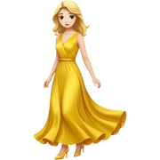 yellow dress sticker