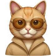 Cat with sunglasses sticker