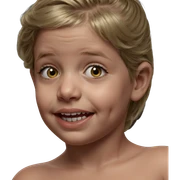 smiling blonde girl portrait sticker
