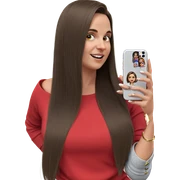 girl with phone and earrings sticker