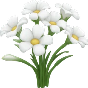 White flowers sticker