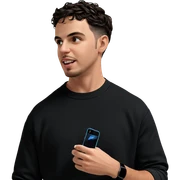 stylish male portrait indoors sticker