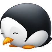 Penguin sleeps sticker