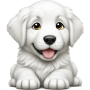 Great Pyrenees puppy sitting sticker