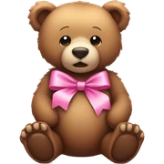 bear with pink ribbon  sticker