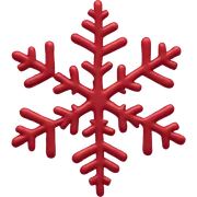 Red snowflake sticker