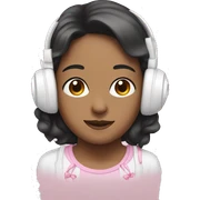 White headphones with light pink bows sticker