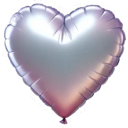 Foil balloon heart  sticker