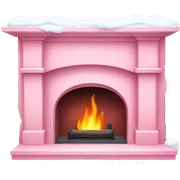 Winter Pink FirePlace sticker