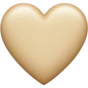 Beige heart  sticker