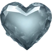grey crystal heart sticker