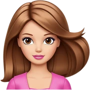 barbie hair color with brown  sticker