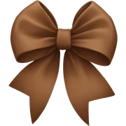 Brown bow sticker