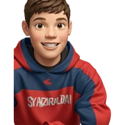 smiling boy with brown hair sticker