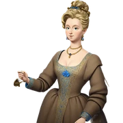 elegant girl in blue dress sticker