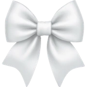 white bow sticker