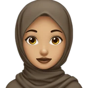 Brown eyes hijab girl sticker