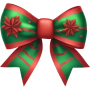 Christmas bow sticker