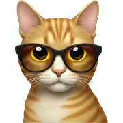 Cat with sunglasses sticker