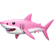 pink shark sticker
