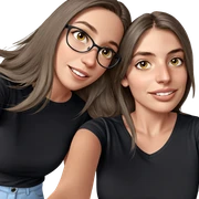 smiling girls in casual style sticker