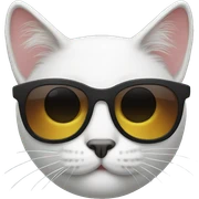 Cat with sunglasses sticker
