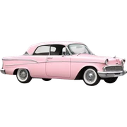 pastel pink vintage car sticker