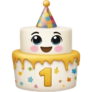 1st birthday sticker