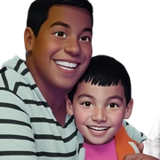 boys sharing joyful smiles sticker