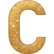 Glitter letter c sticker