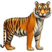 tiger with orange sticker