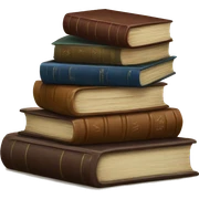 a stack of old books sticker