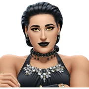 black hair with elegant jewelry sticker