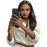 selfie of dark-skinned girl sticker