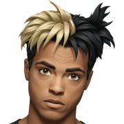 blonde and dark-haired portrait sticker
